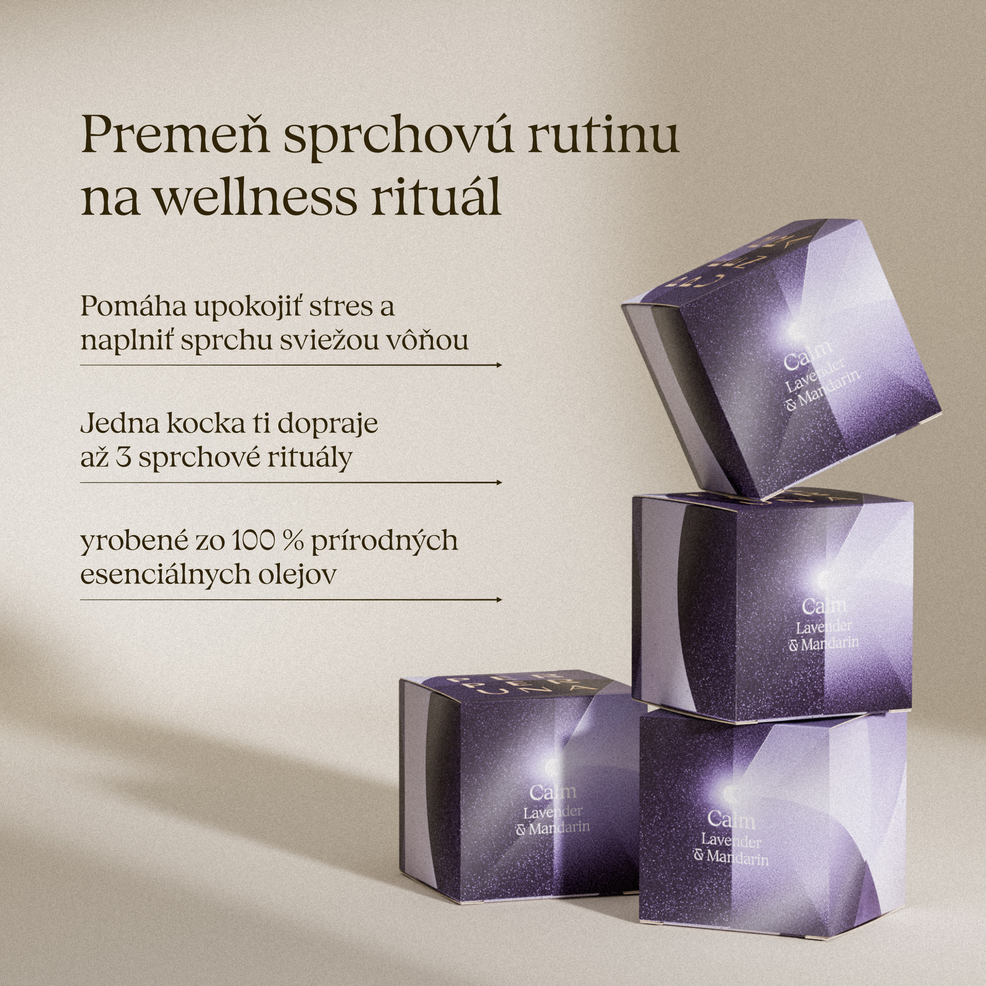 Nepopolne aromatične prhalne kocke