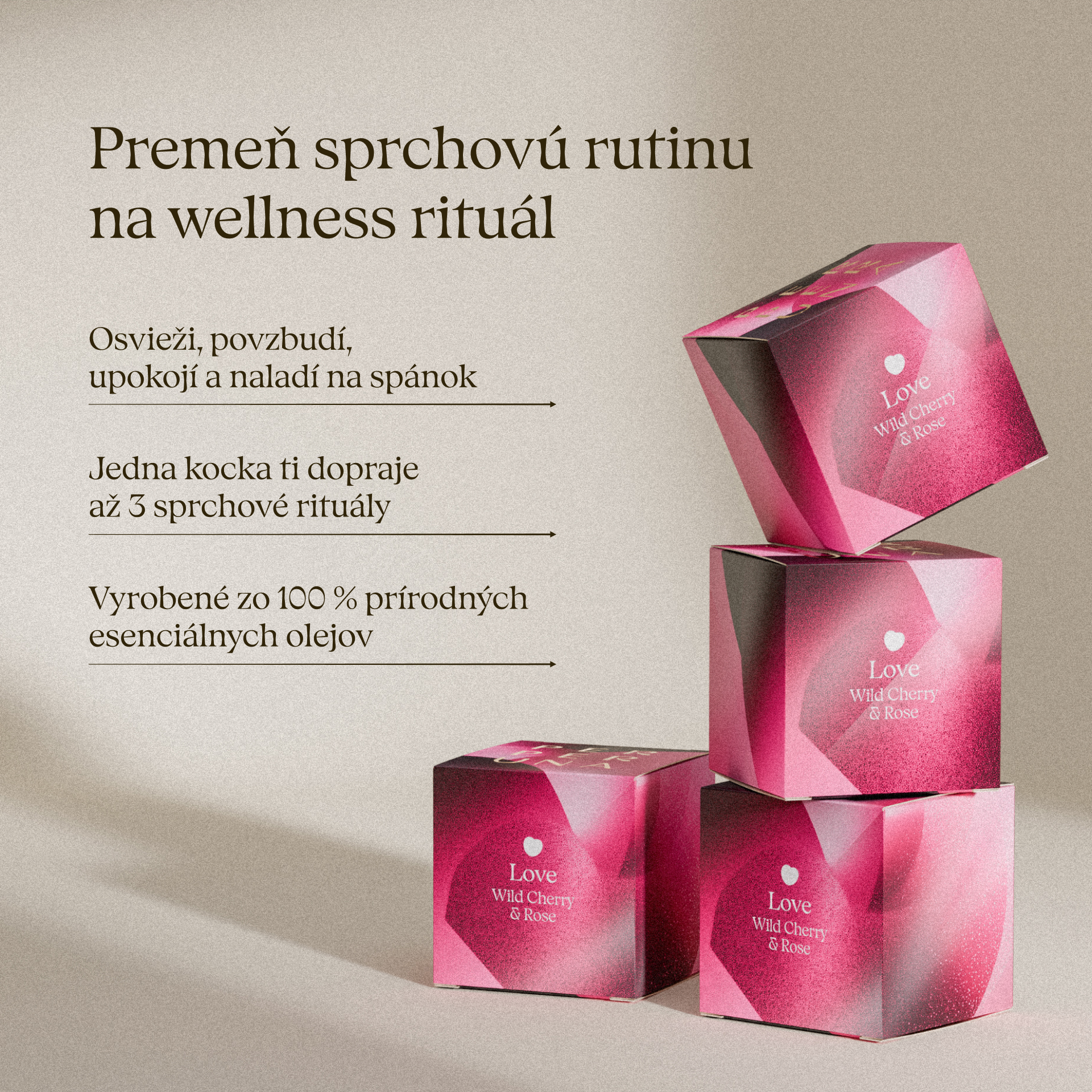 Love - Aromatična prhalna kocka