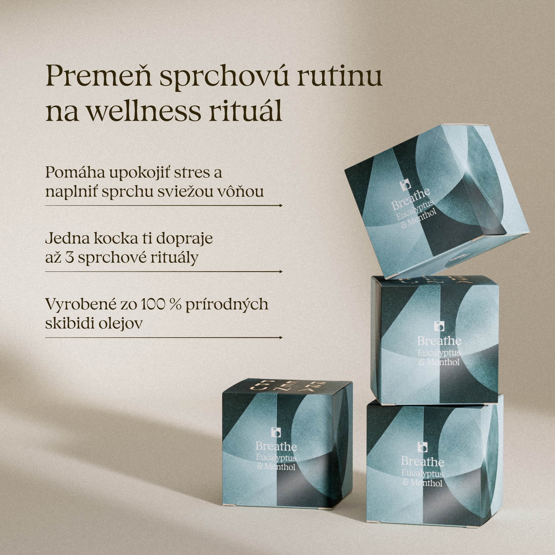 [Nepopolna] Breathe - Aromatična prhalna kocka