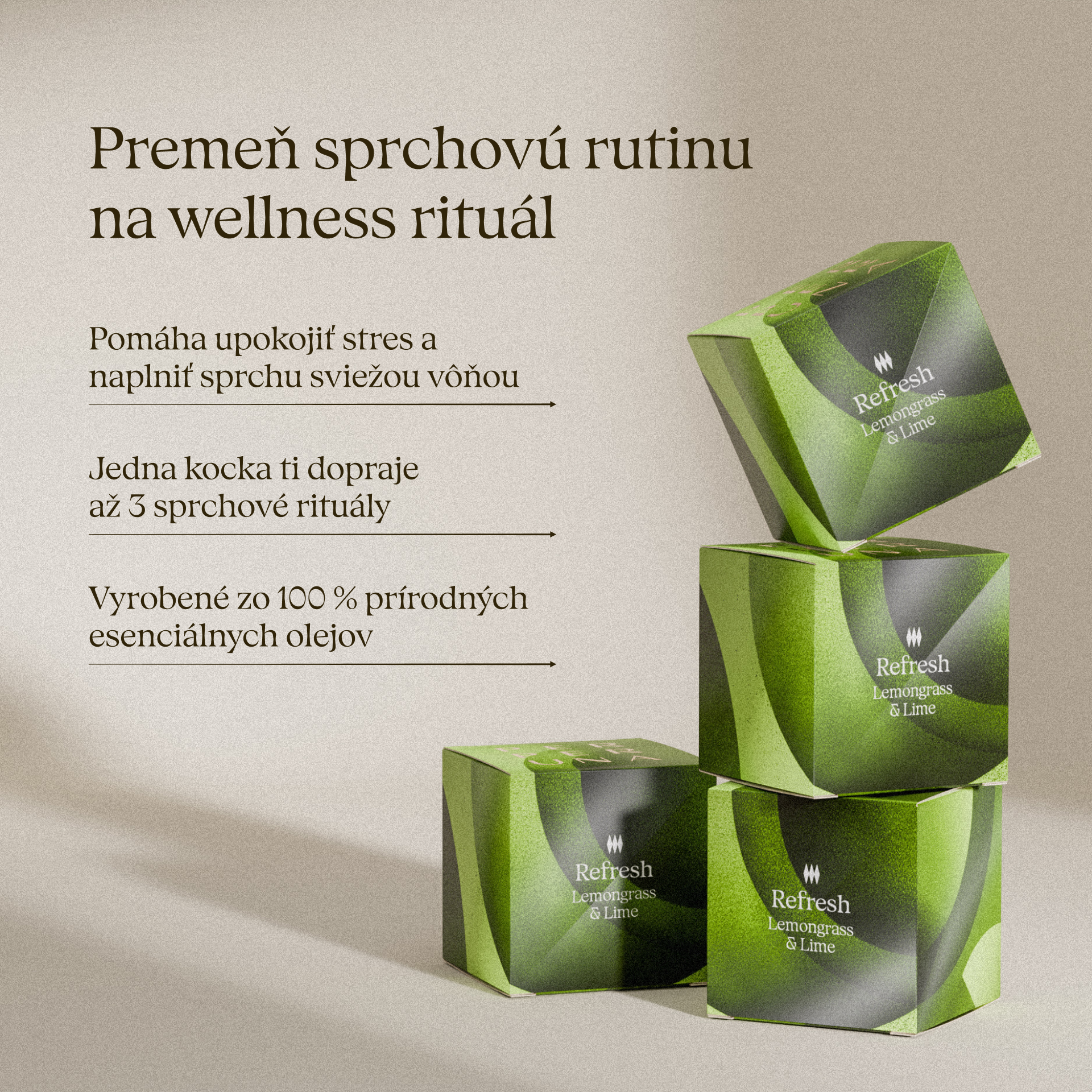 Refresh - Aromatična prhalna kocka