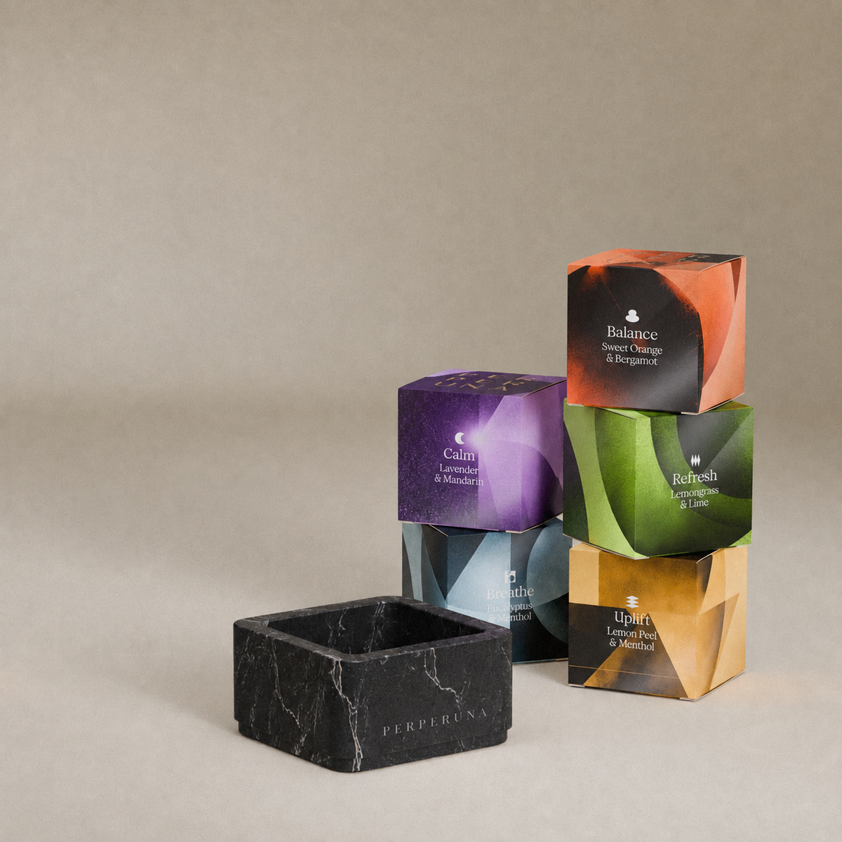 Ugodni set – 5 kock za prhanje + kamena skledica