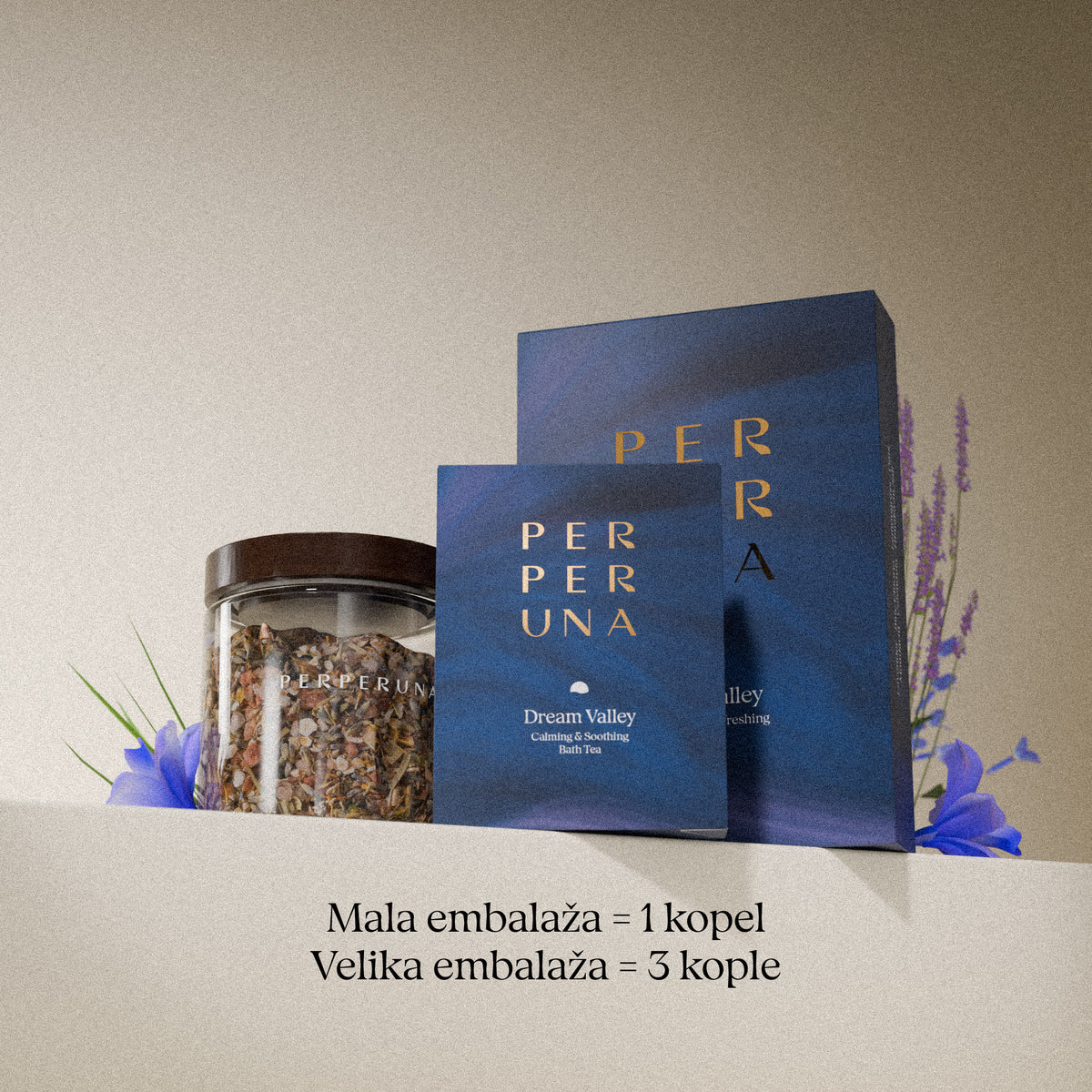 Dream Valley 50 g – kopalni čaj: majhna embalaža = 1 kopel, velika embalaža = 3 kopeli